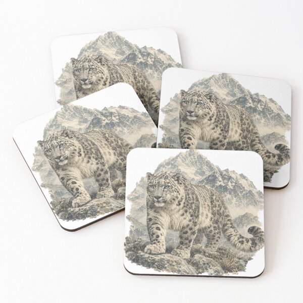 Item preview, Snow Leopard Spirit Animal Gift Australia Majestic Big Cat Art designed and sold by Yellowriversss.