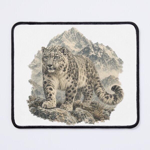 Item preview, Snow Leopard Spirit Animal Gift Australia Majestic Big Cat Art designed and sold by Yellowriversss.