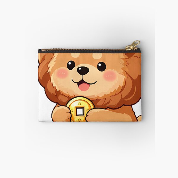 Item preview, Cute Fluffy Chow Chow Puppy with Lucky Gold Coin Icon designed and sold by pumsquare.
