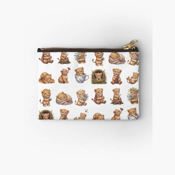 Item preview, Cute Baby Lion Cub Safari Wildflower Autumn Aesthetic Sticker Sheet designed and sold by Rehnair.