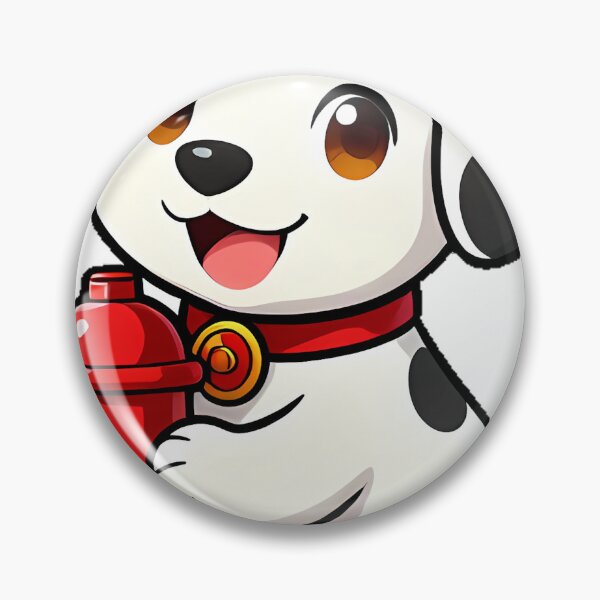Item preview, Cute Dalmatian Puppy with Firefighter Hydrant Icon designed and sold by pumsquare.
