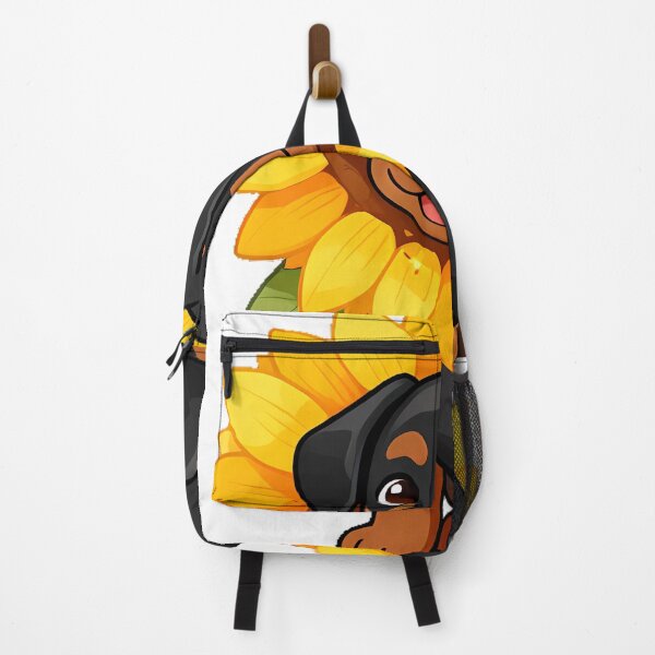 Item preview, Cute Doberman Puppy with Sunflower Icon designed and sold by pumsquare.