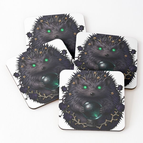 Item preview, Gothic Cemetery Hedgehog Hermit Guardian designed and sold by IllumeInk.