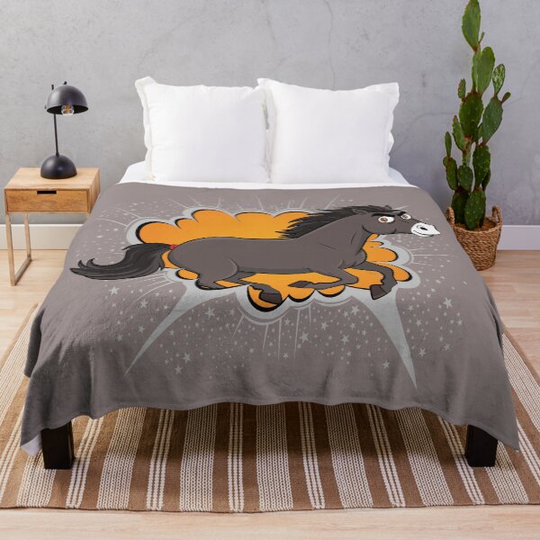 Item preview, A cartoon caricature of an Abaga horse galloping designed and sold by Cheval-de-coeur.