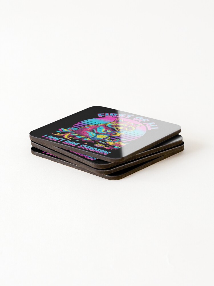 Thumbnail 4 of 5, Coasters (Set of 4), Classy Racoon designed and sold by WorldEngine.