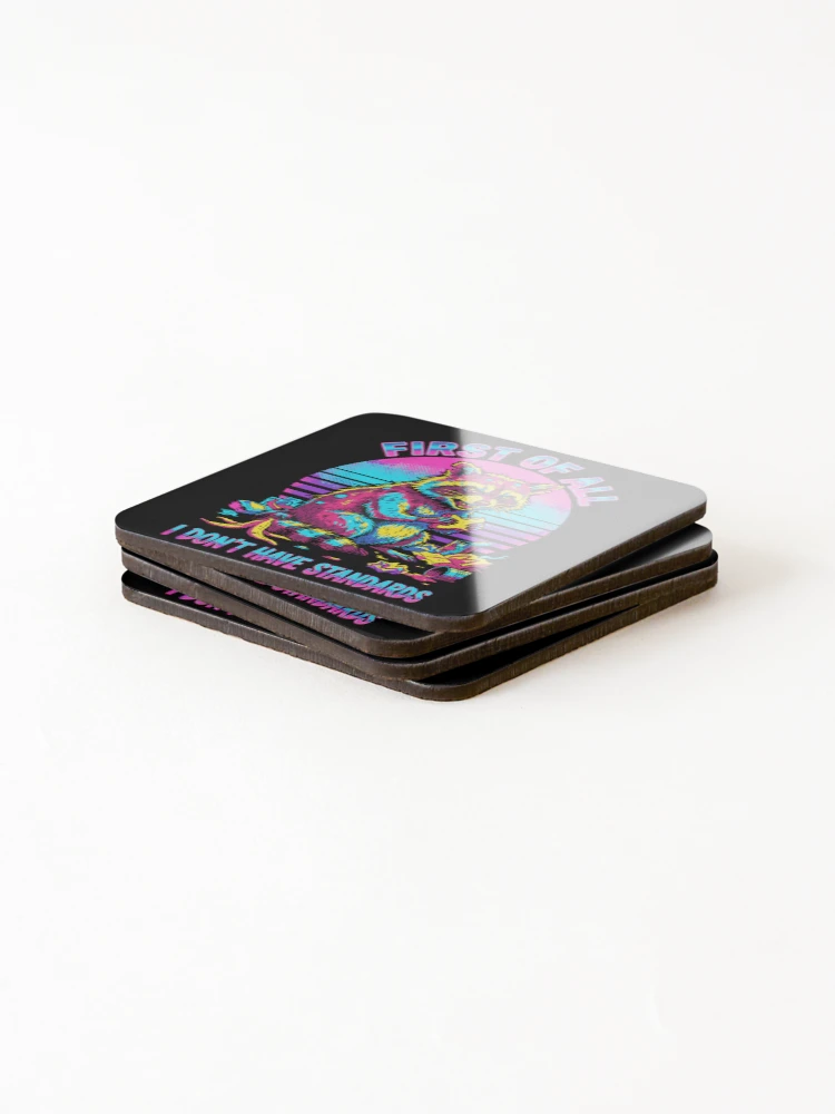 Thumbnail 4 of 5, Coasters (Set of 4), Classy Racoon designed and sold by WorldEngine.