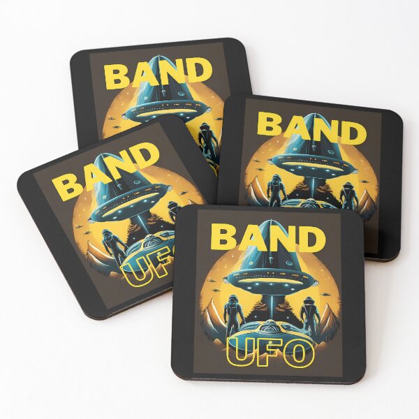 Item preview, Flying Saucer Spaceship Astronaut Silhouettes Mountain Landscape designed and sold by Alhlaly-shop.