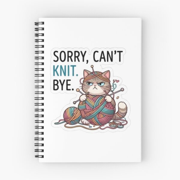 Item preview, Funny Grumpy Cat Sorry Can't Knit Bye Cute Knitting Gift T-Shirt & Hat designed and sold by KTD28_SHOP.