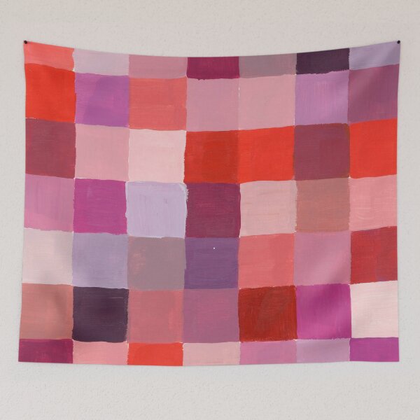 Item preview, Christmas Check Design | Handpainted Red Square Pattern designed and sold by sheseddit.