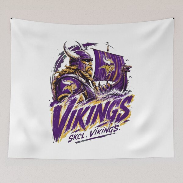 Item preview, Minnesota Vikings Norse Warrior Ship Football Design designed and sold by zikNicholls.