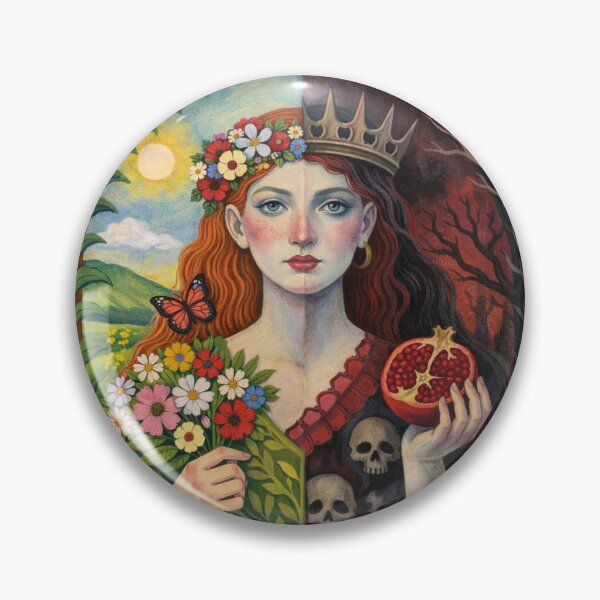 Item preview, Greek Goddess Persephone – Queen of the Underworld Painting designed and sold by GalleryKauffeld.
