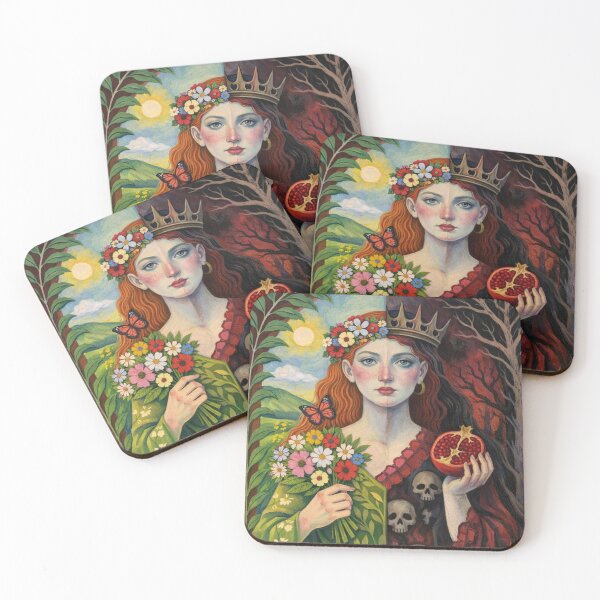 Item preview, Greek Goddess Persephone – Queen of the Underworld Painting designed and sold by GalleryKauffeld.
