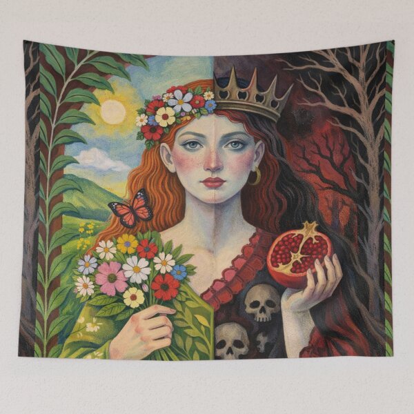 Item preview, Greek Goddess Persephone – Queen of the Underworld Painting designed and sold by GalleryKauffeld.
