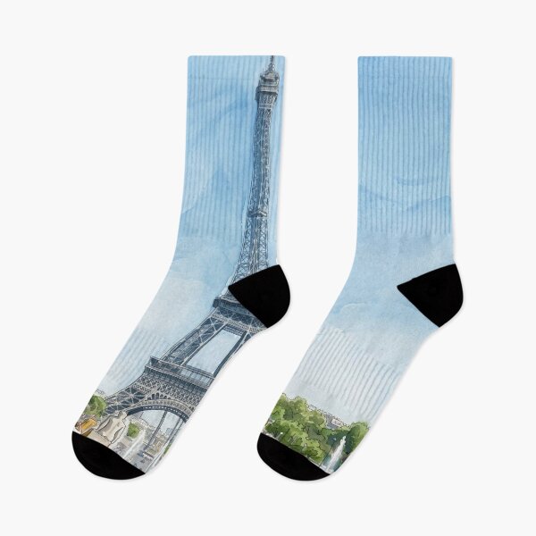 Item preview, Eiffel Tower from Trocadéro — Paris Watercolor Cityscape  designed and sold by M.ALK.Watercolor.