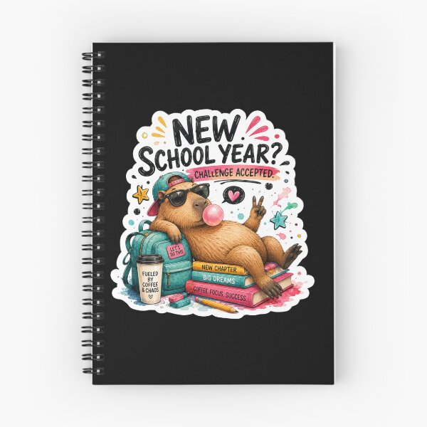 Item preview, New School Year Challenge Accepted Capybara designed and sold by GusiaTreasures.