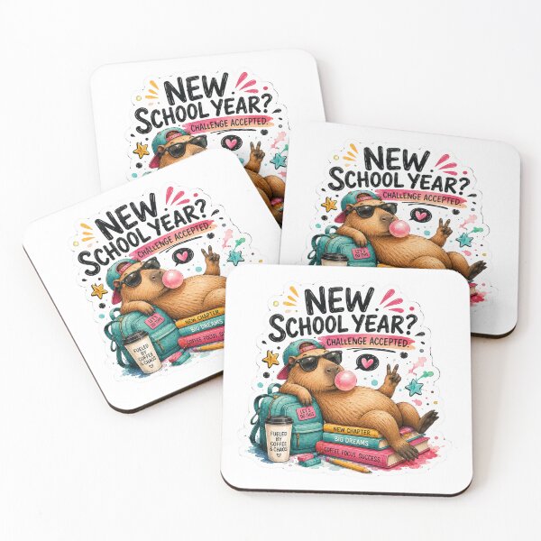 Item preview, New School Year Challenge Accepted Capybara designed and sold by GusiaTreasures.
