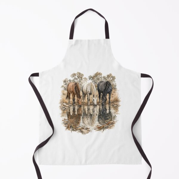 Item preview, Brumby Horse Girl Country Girl Farm Girl Gift Australia Wild Horses Waterhole designed and sold by Yellowriversss.