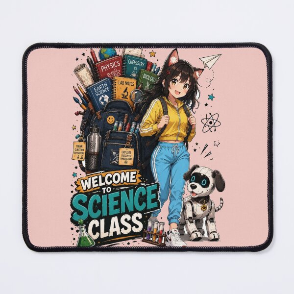 Item preview, Anime Neko Girl Welcome To Science Class Robot Dog Graphic designed and sold by BLUESKY11a.