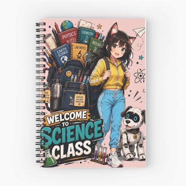 Item preview, Anime Neko Girl Welcome To Science Class Robot Dog Graphic designed and sold by BLUESKY11a.