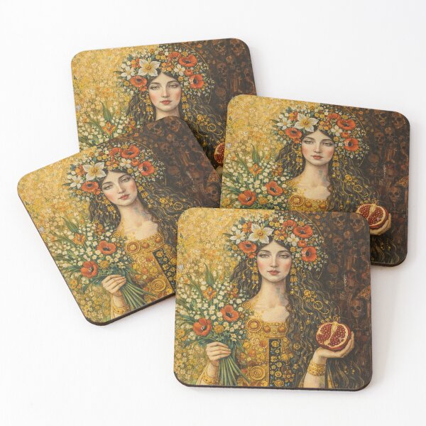 Item preview, Greek Goddess Persephone – Queen of the Underworld Painting designed and sold by GalleryKauffeld.