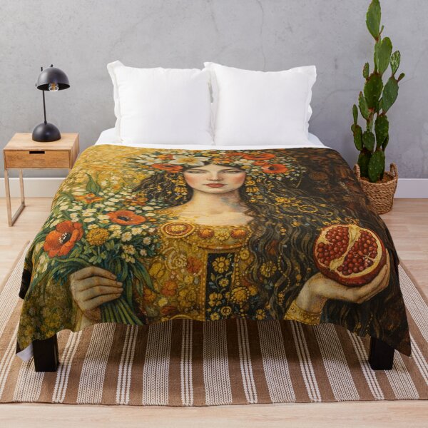 Item preview, Greek Goddess Persephone – Queen of the Underworld Painting designed and sold by GalleryKauffeld.