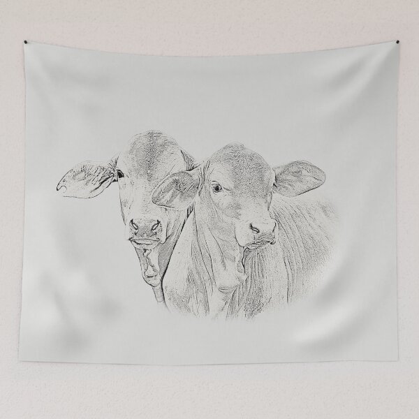 Item preview,  BRAHMAN CALVES, WALL ART FOR COUNTRY THEMED DESIGNS designed and sold by Barbara Jean Photo Art And Design.