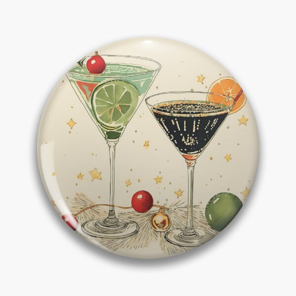 Item preview, Vintage Christmas cocktails illustration designed and sold by BackTWO.