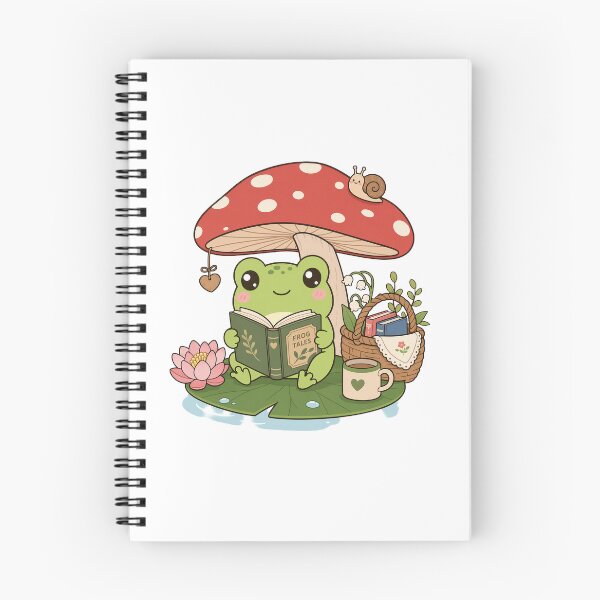 Item preview, Cute Cottagecore Reading Frog Book Lover designed and sold by CoolCrazyChaos.