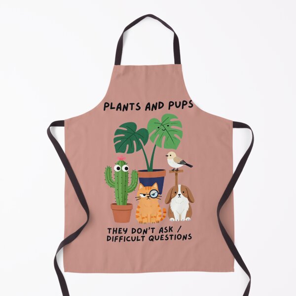 Item preview, Plants And Pups They Don't Ask Difficult Questions Cute Houseplant & Pet Lover Illustration designed and sold by BLUESKY11a.