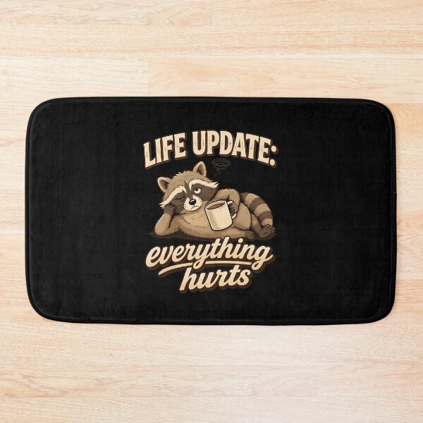 Item preview, Life Update Raccoon Coffee Everything Hurts Funny designed and sold by felixpalette.
