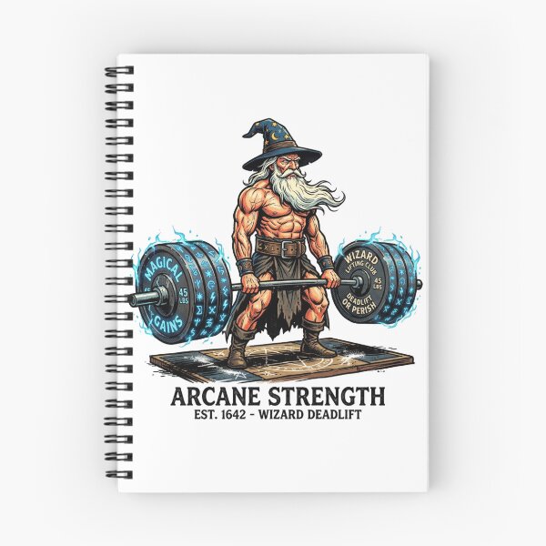 Item preview,  Out of Spells Wizard Lifting - Sarcastic RPG Gym T-Shirt designed and sold by SisuPrintsCo.