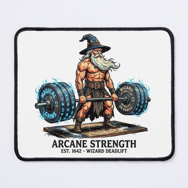 Item preview, Out of Spells Wizard Lifting - Sarcastic RPG Gym T-Shirt designed and sold by SisuPrintsCo.