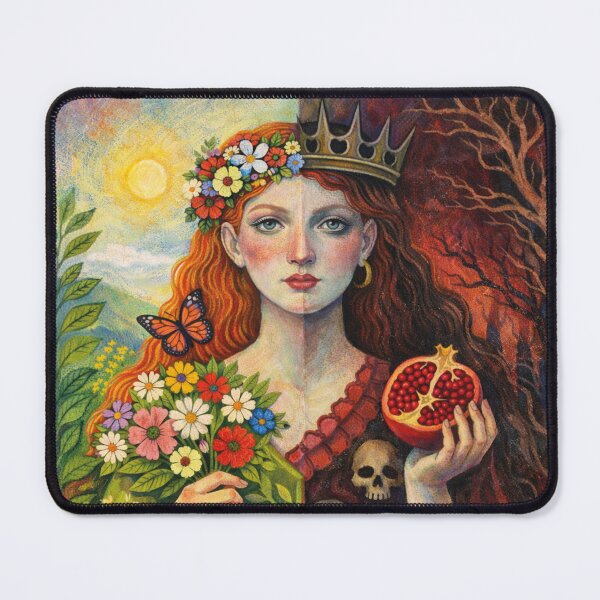 Item preview, Greek Goddess Persephone – Between Light and Darkness Painting designed and sold by GalleryKauffeld.