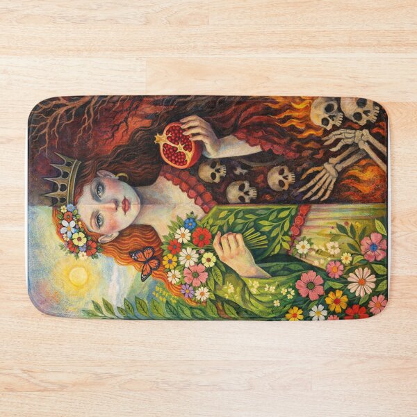 Item preview, Greek Goddess Persephone – Between Light and Darkness Painting designed and sold by GalleryKauffeld.