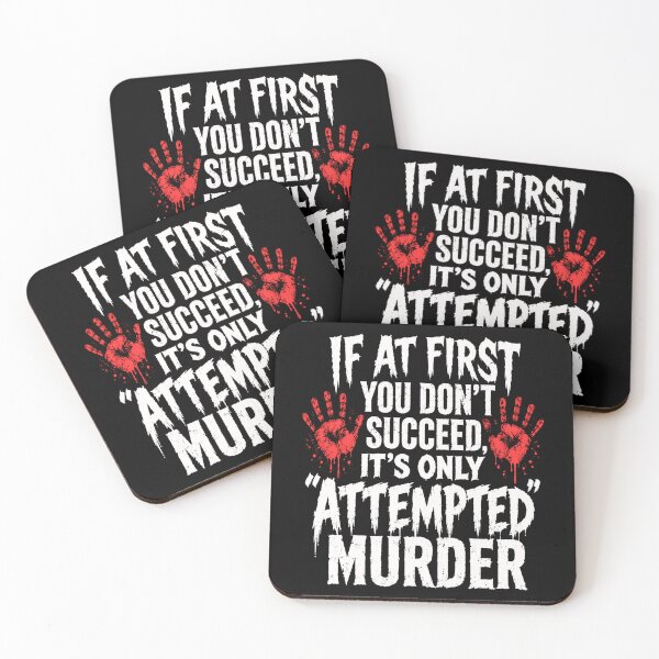 Item preview, murder Last Survivor Horror Quote with Bloody Hands designed and sold by ROUX-ART.