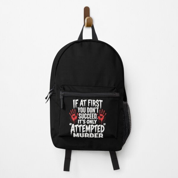 Item preview, murder Last Survivor Horror Quote with Bloody Hands designed and sold by ROUX-ART.