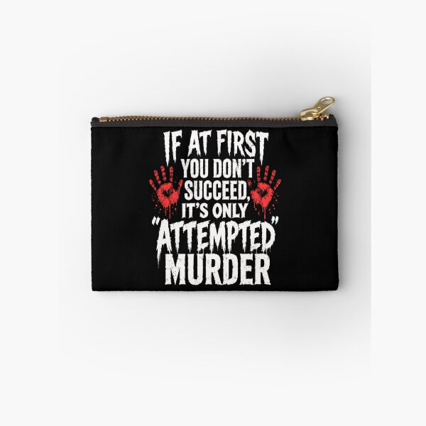 Item preview, murder Last Survivor Horror Quote with Bloody Hands designed and sold by ROUX-ART.