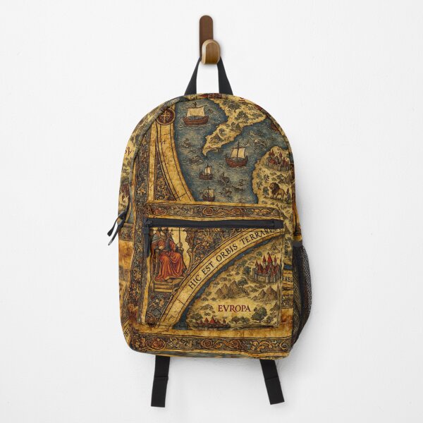 Item preview, Beautiful Medieval mappe of the worlde vintage map of the world classical cartography rare design designed and sold by Vintage Designs +.
