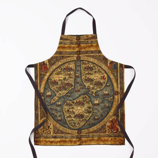 Item preview, Hermoso mapa medieval del mundo, mapa antiguo del mundo, cartografía clásica, diseño raro designed and sold by Vintage Designs +.