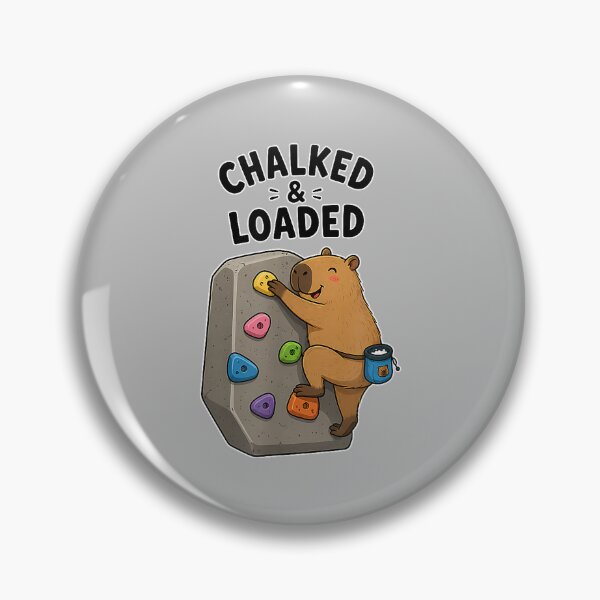 Item preview, Bouldering Boulder Capybara Rock Climbing Chalked & Loaded designed and sold by ArleneRowe.