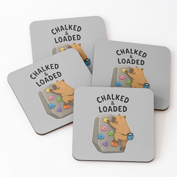 Item preview, Bouldering Boulder Capybara Rock Climbing Chalked & Loaded designed and sold by ArleneRowe.