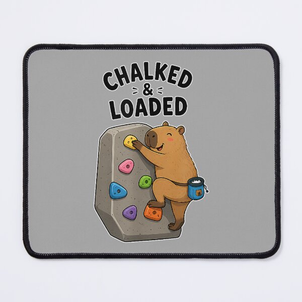 Item preview, Bouldering Boulder Capybara Rock Climbing Chalked & Loaded designed and sold by ArleneRowe.