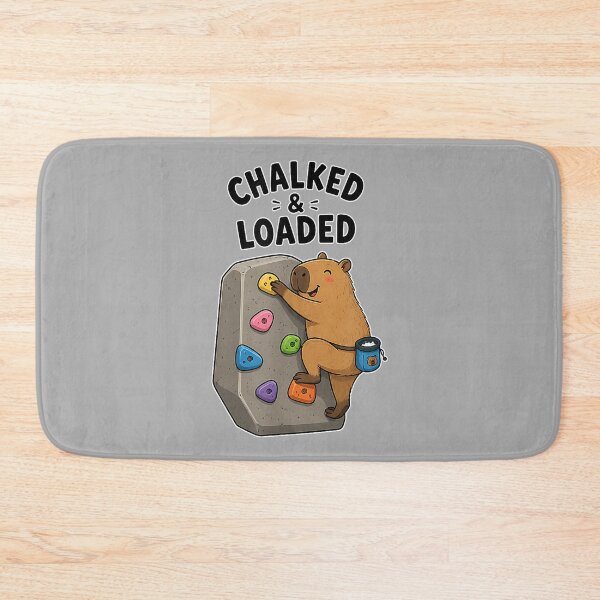 Item preview, Bouldering Boulder Capybara Rock Climbing Chalked & Loaded designed and sold by ArleneRowe.