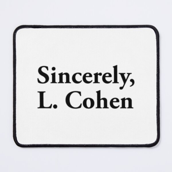 Item preview, Sincerely, L. Cohen - Leonard Cohen designed and sold by letitrip.