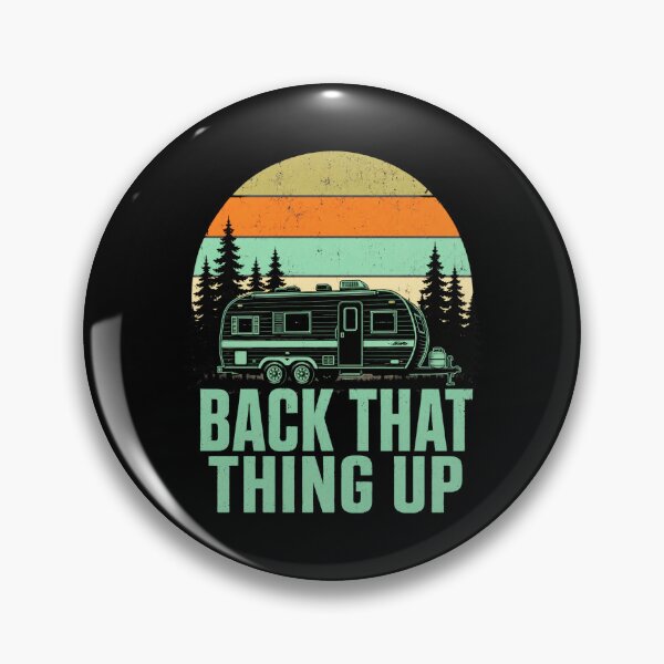 Item preview, Camping T Shirt with Retro Camper and Forest Sunset designed and sold by ROUX-ART.