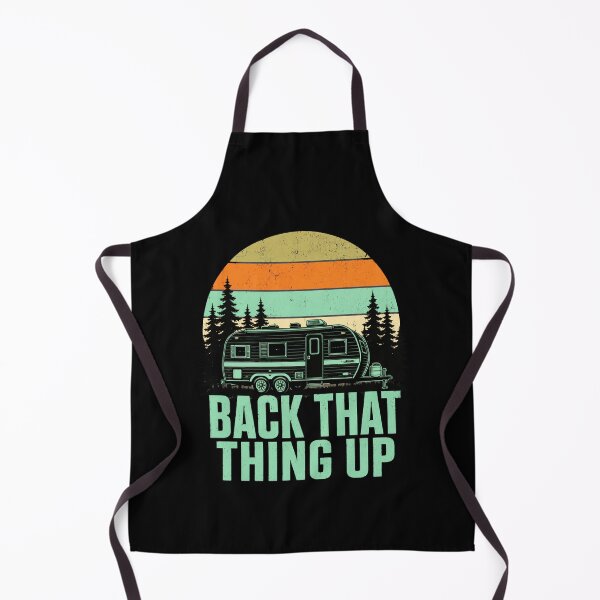 Item preview, Camping T Shirt with Retro Camper and Forest Sunset designed and sold by ROUX-ART.