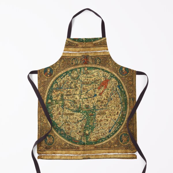Item preview, Hermoso mapa medieval del mundo, mapa antiguo del mundo, cartografía clásica, diseño raro designed and sold by Vintage Designs +.