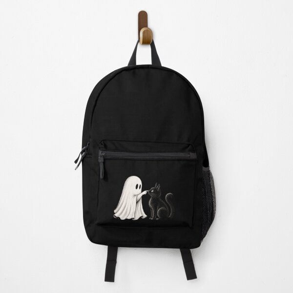 Item preview, Ghost Cat Halloween Vintage Black Cat Illustration designed and sold by ROUX-ART.