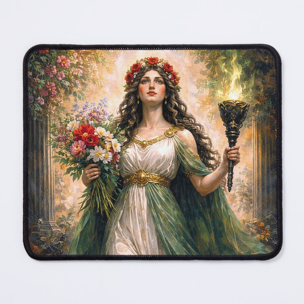 Item preview, Greek Goddess Persephone – Between Light and Darkness Painting designed and sold by GalleryKauffeld.