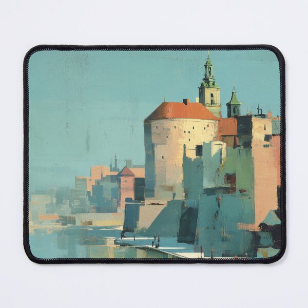 Item preview, Krakow Wawel Castle, Riverside Pastel Decor designed and sold by MarkedArtPrints.